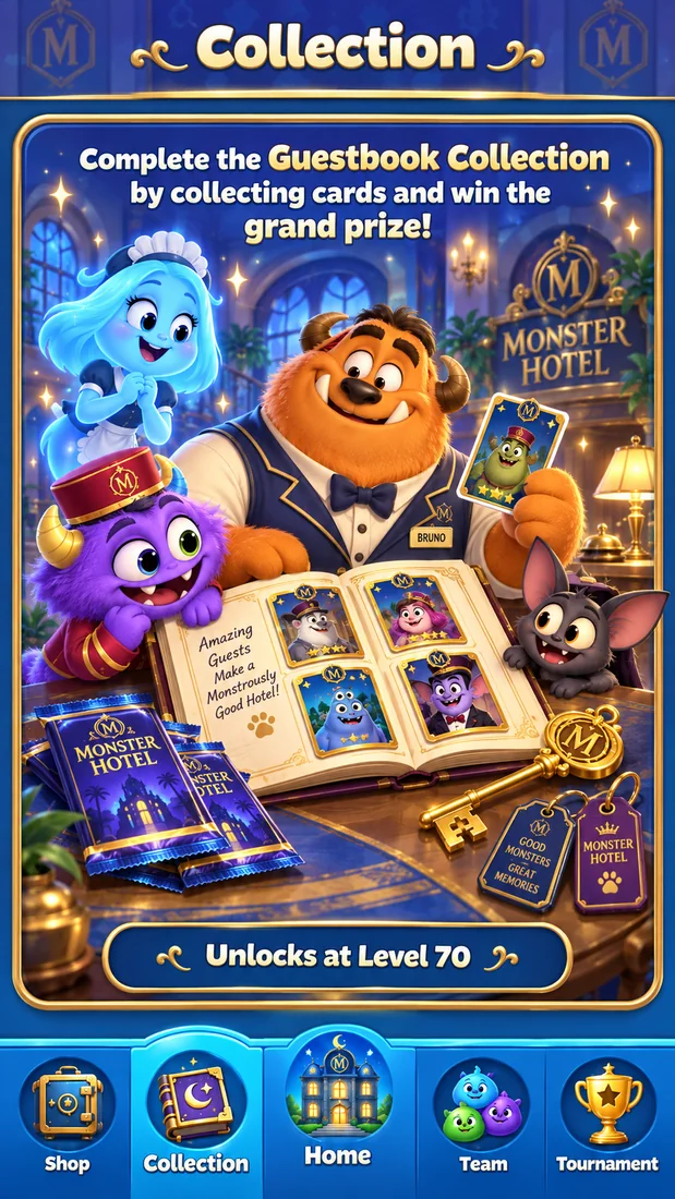 Monster Hotel Guestbook Collection screen