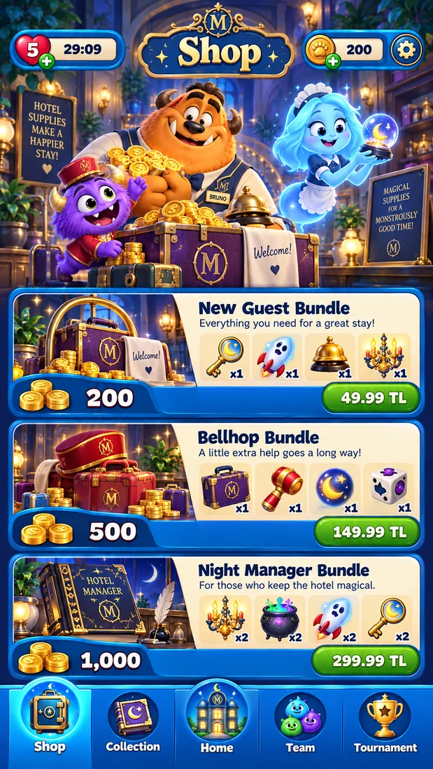 Monster Hotel magical shop screen